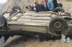 ۱۱ مصدوم واژگونی ۲ سواری پژو در روستای «تجره» خرم‌آباد